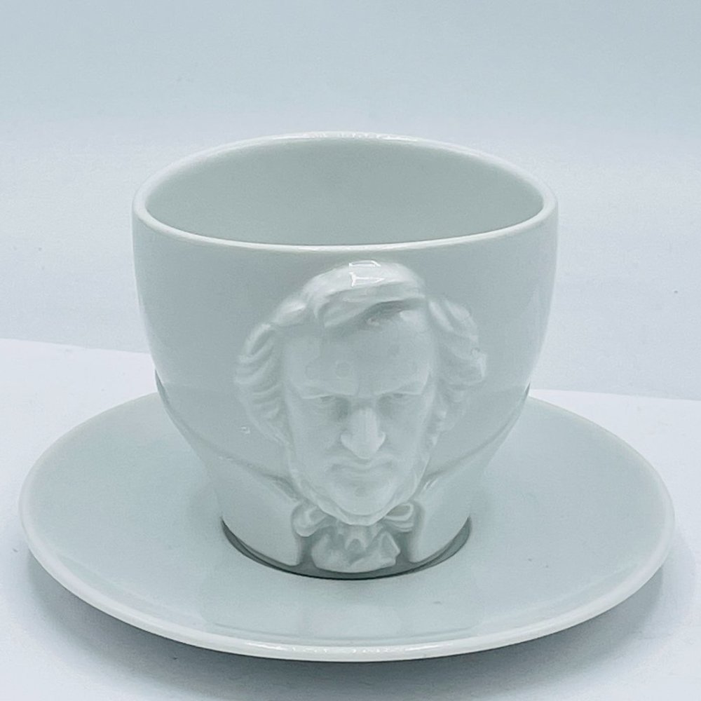 Richard Wagner Composer Coffee Cup and Saucer White Germany NWT